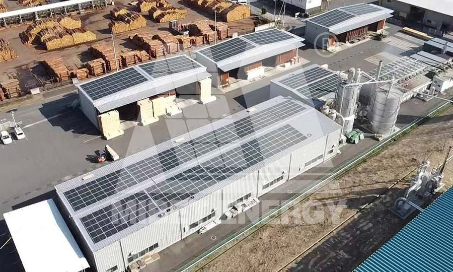 Проект дахової фотоелектричної системи потужністю 7,6 МВт у Японії